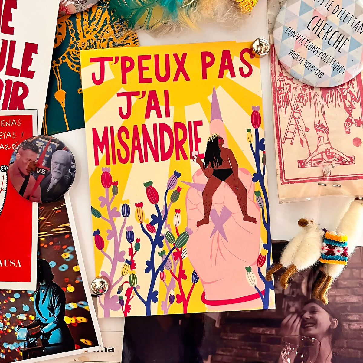 Print « J’peux pas j’ai misandrie » - Format A5 / A6 au choix
