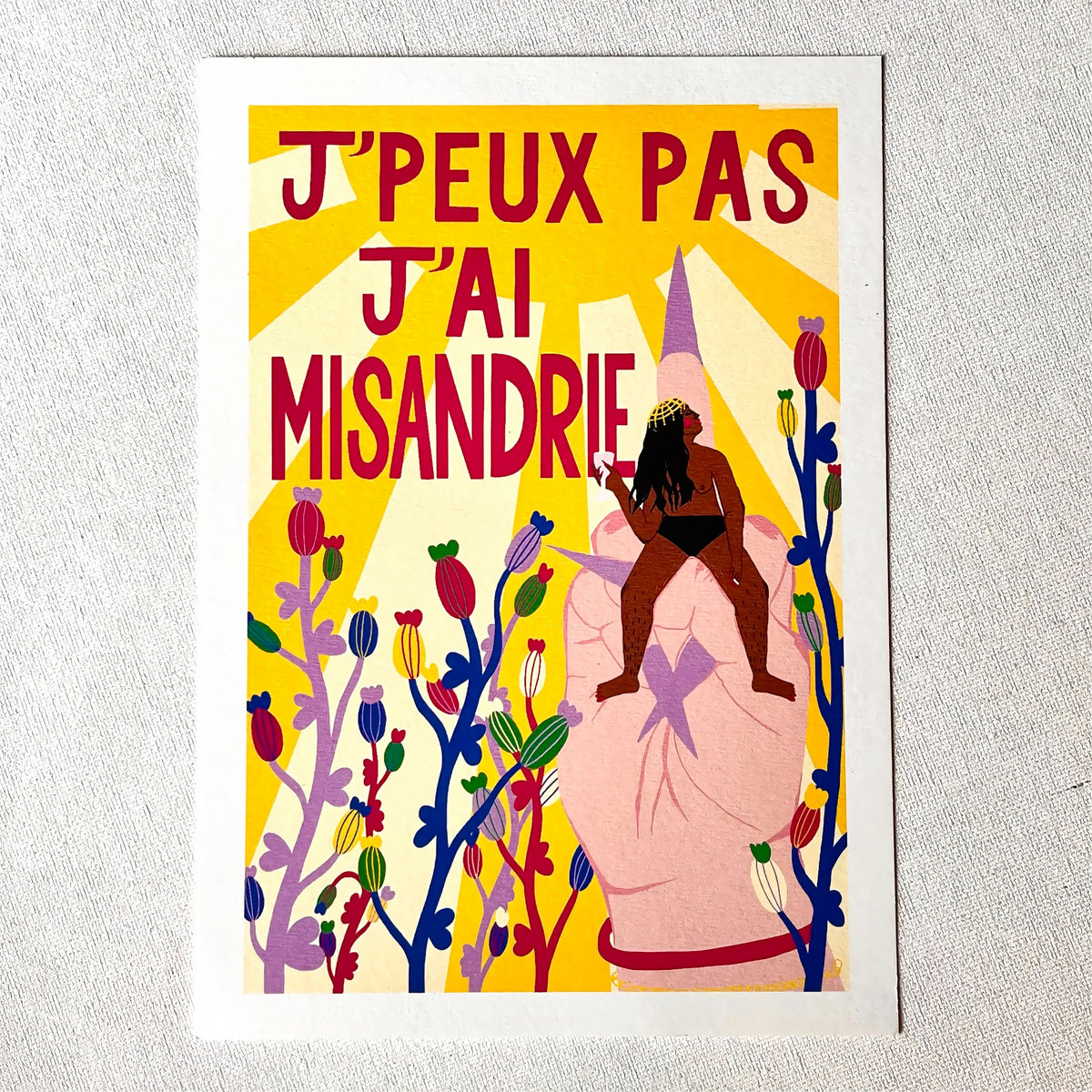 Print « J’peux pas j’ai misandrie » - Format A5 / A6 au choix