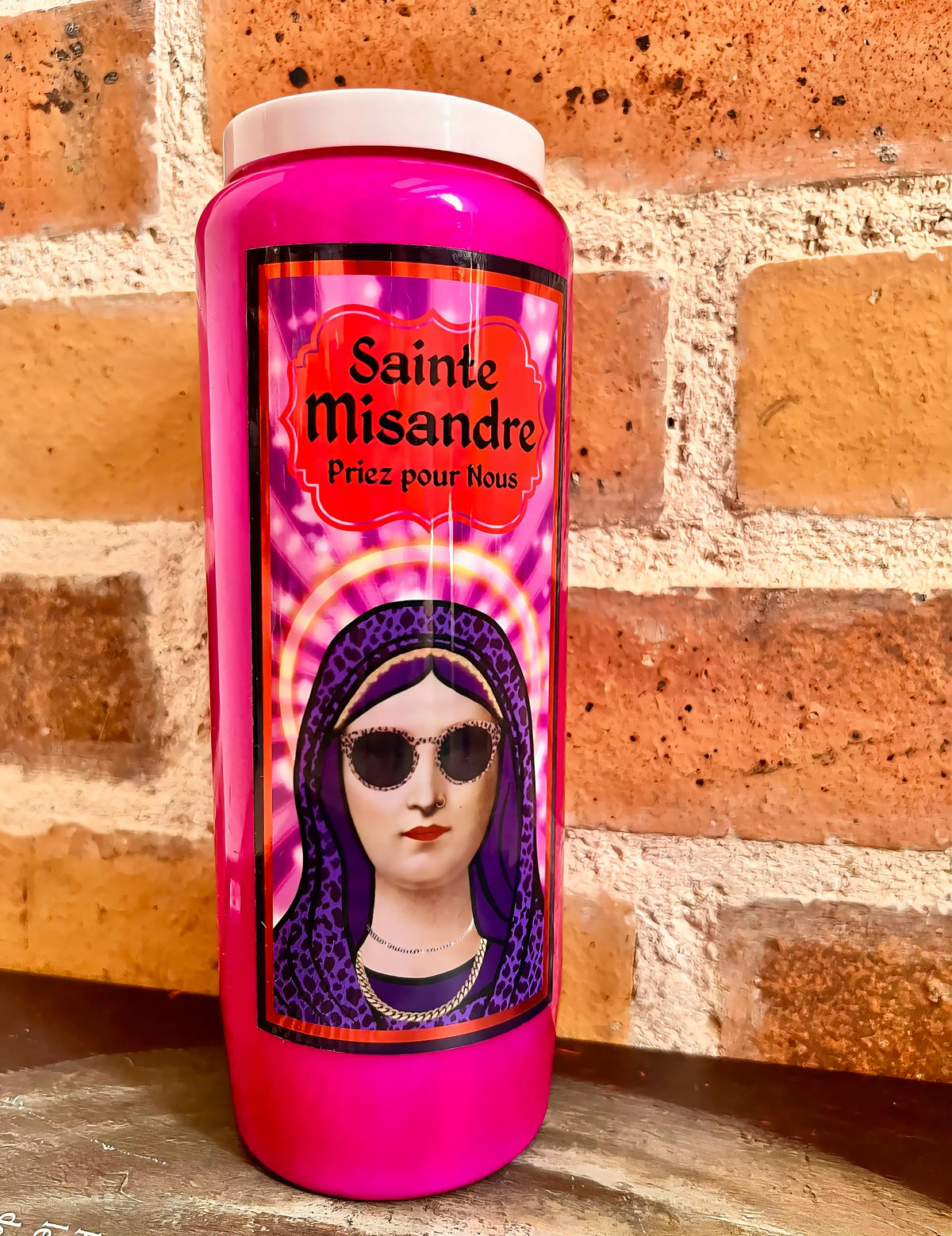 Cierge « Sainte Misandre Priez pour nous »