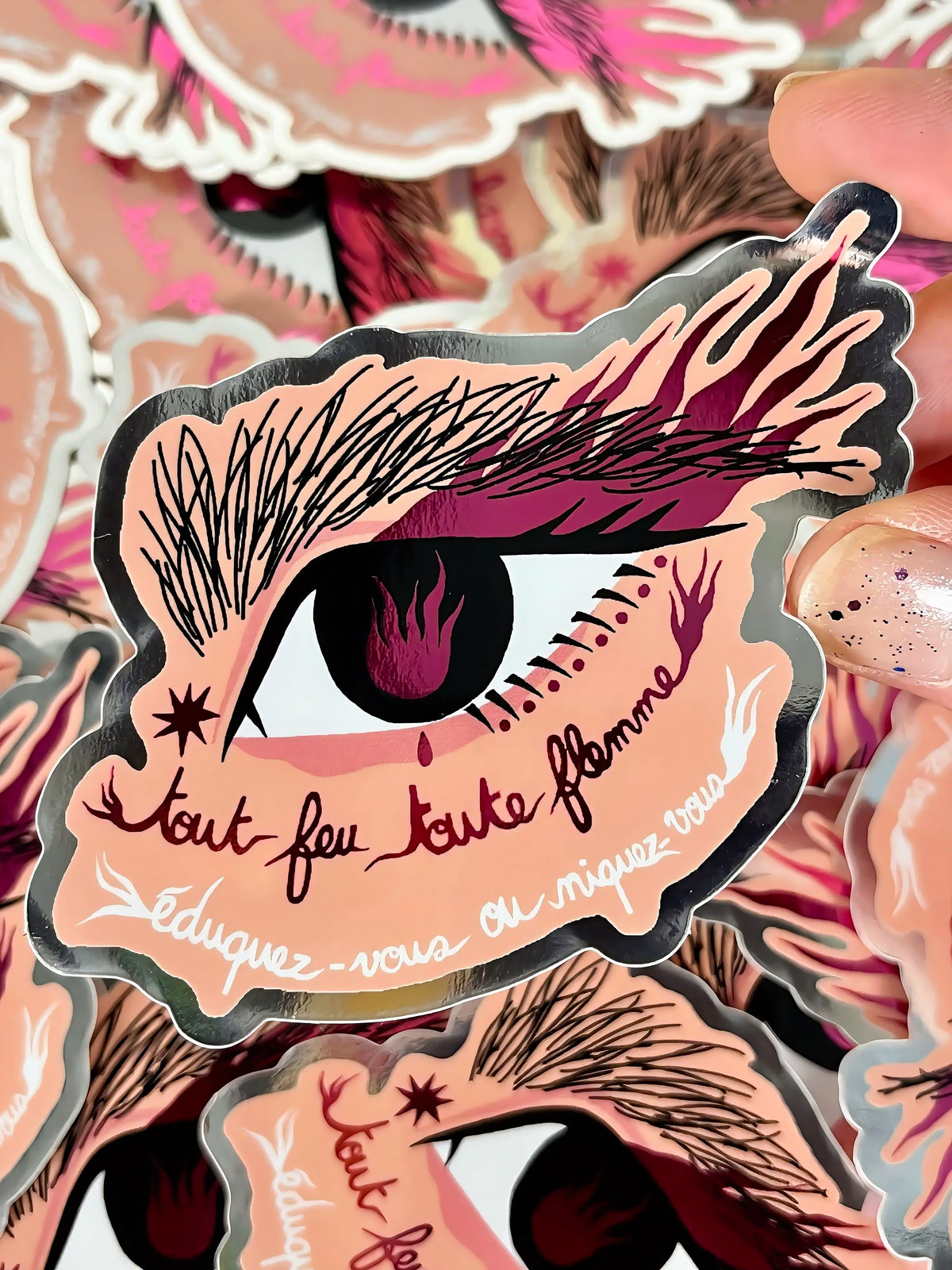 Stickers « Tout feu Toute flemme. Éduquez-vous ou niquez-vous »