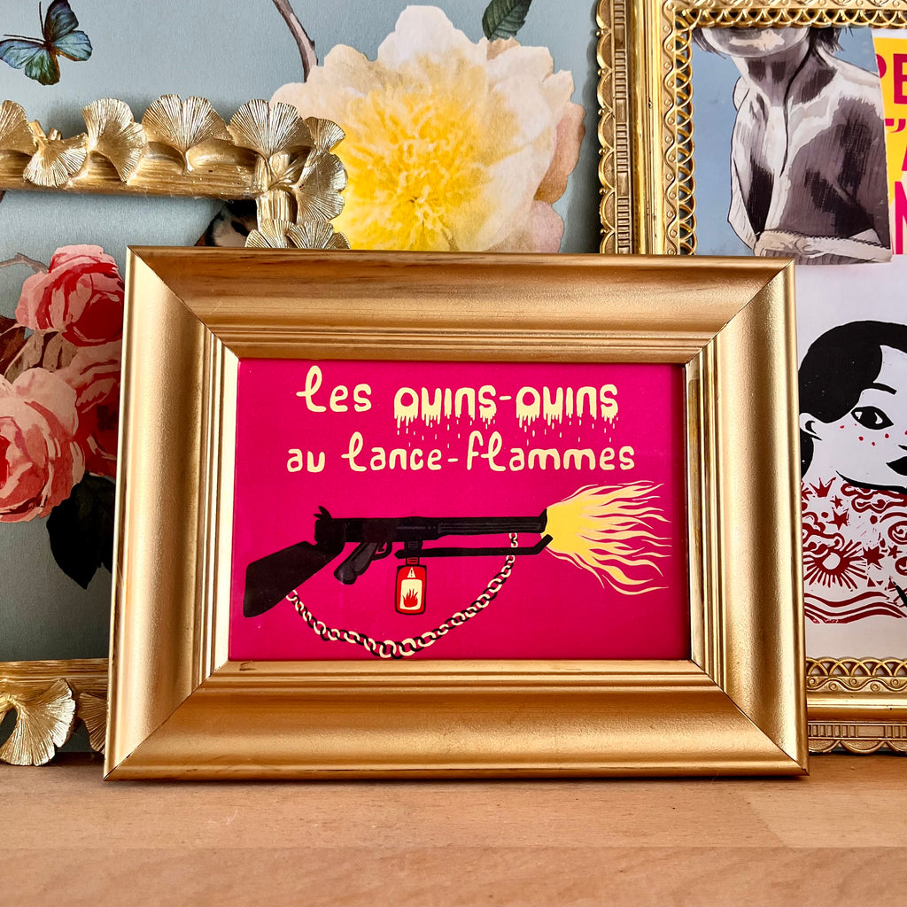 Print « Les ouins-ouins au lance-flammes » - format A6 unique