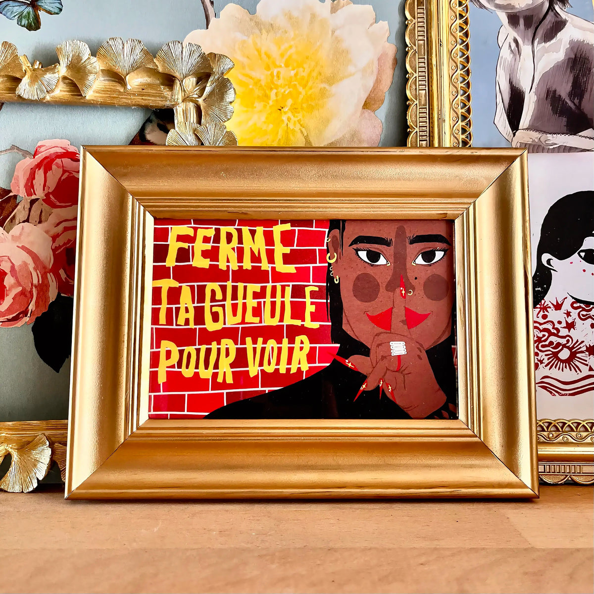 Print « Ferme ta gueule pour voir » - format A6 unique