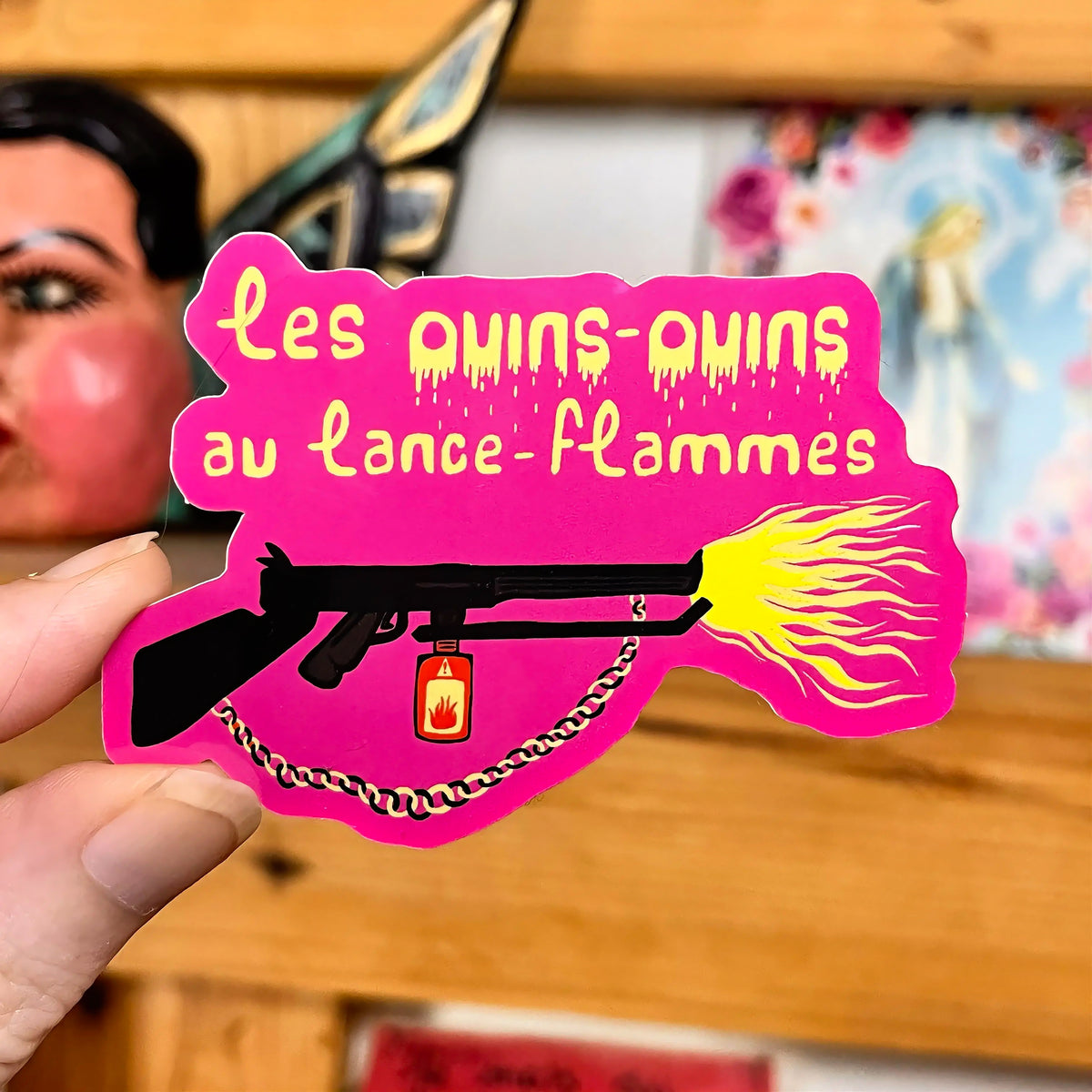 Stickers « Lesouins-ouins au lance-flammes »