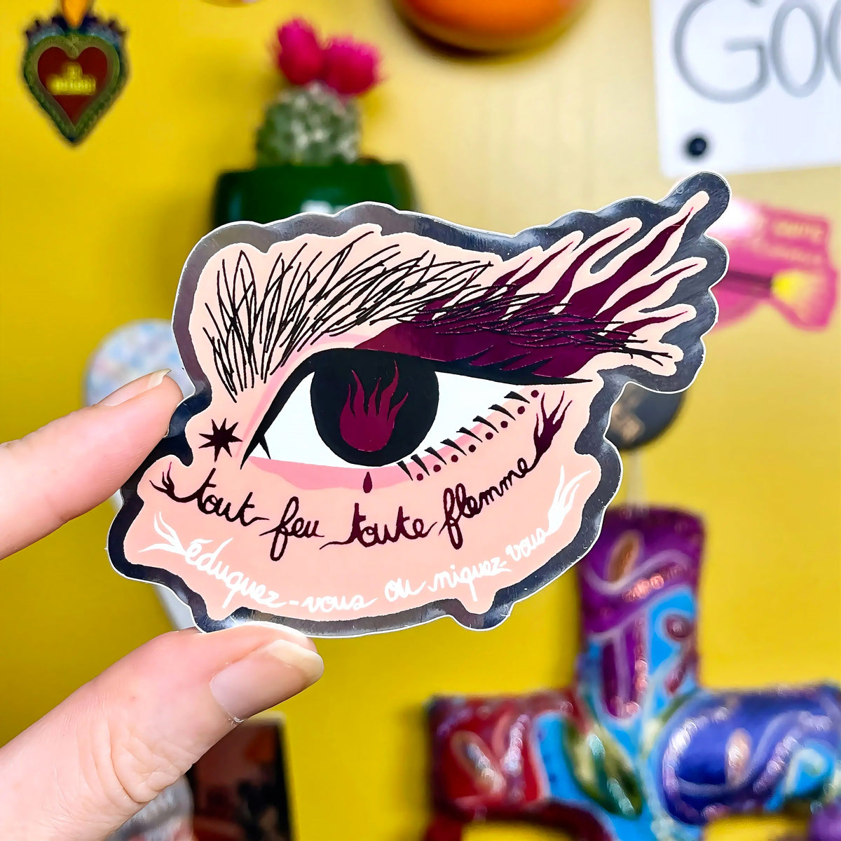 Stickers « Tout feu Toute flemme. Éduquez-vous ou niquez-vous »