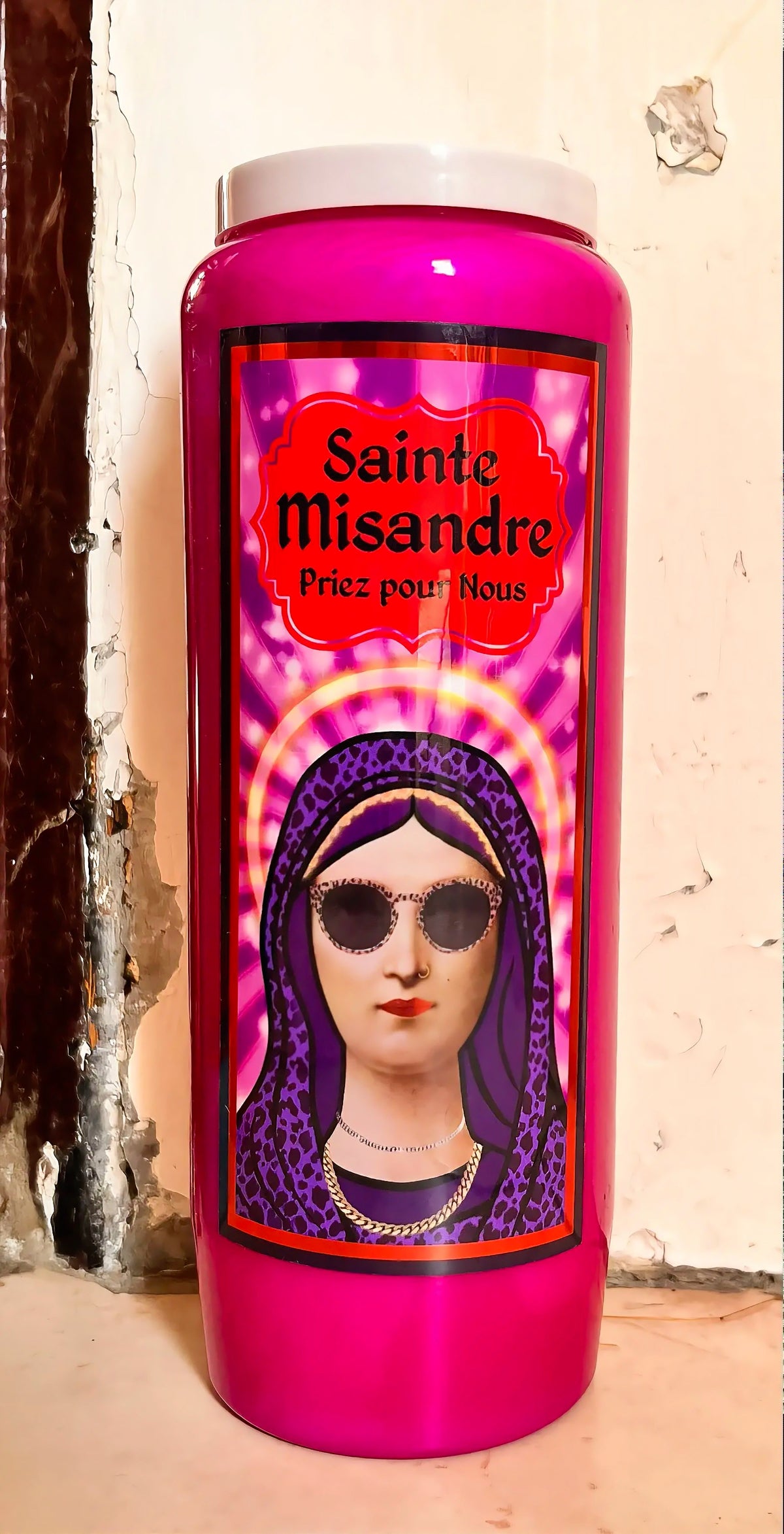 Cierge « Sainte Misandre Priez pour nous »
