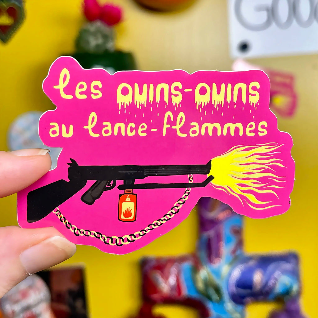 Stickers « Lesouins-ouins au lance-flammes »