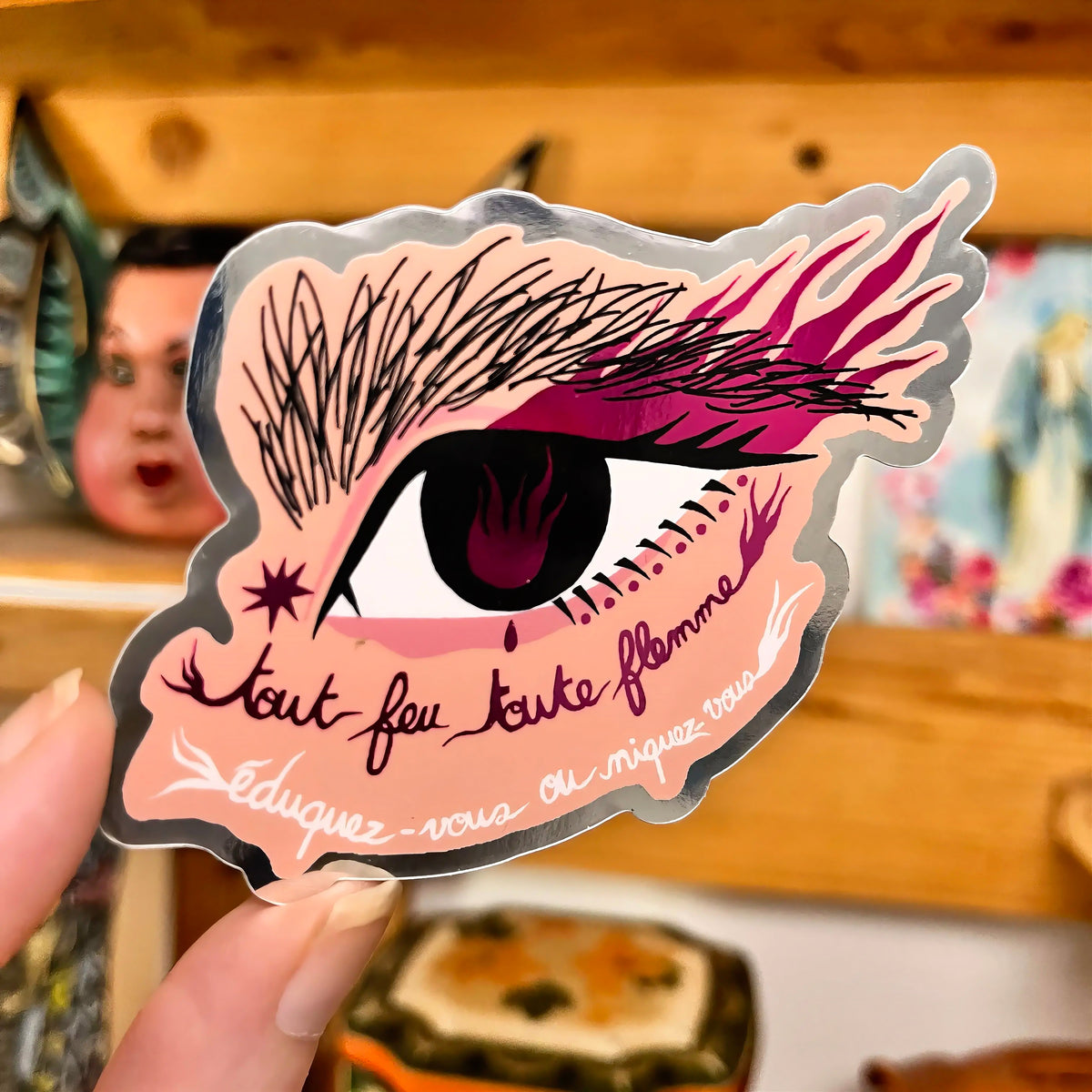 Stickers « Tout feu Toute flemme. Éduquez-vous ou niquez-vous »