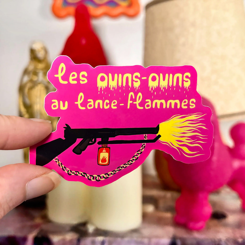 Stickers « Lesouins-ouins au lance-flammes »